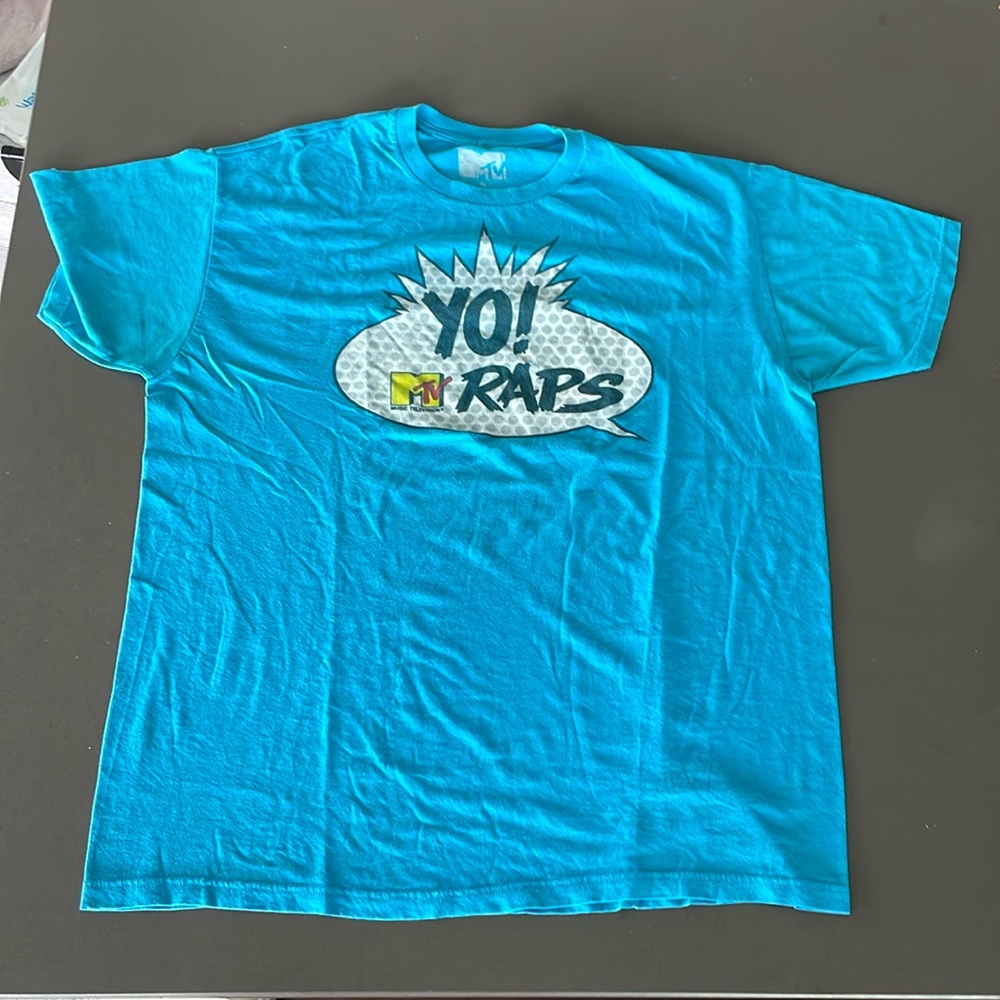 Vintage Yo! MTV Raps Blue XL 50% cotton 50% polyester